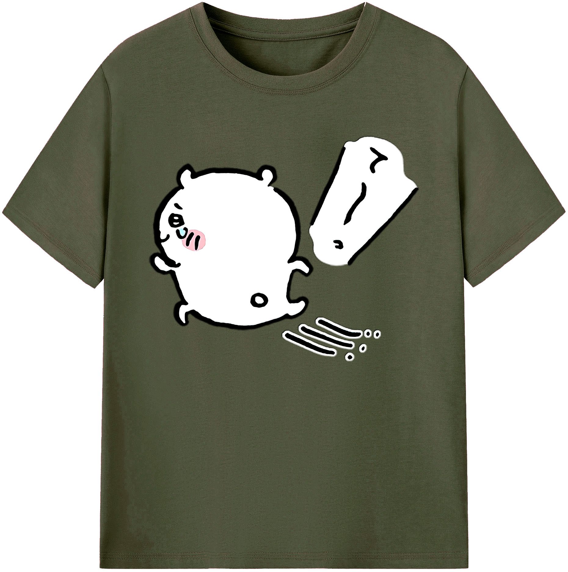 （画像用） ちいかわ ちいかわ Chii-kawa chiikawa 綿100％ メンズ半袖Tシャツ｜肌触りやわらか＆通気性